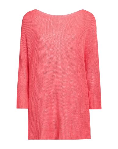 Kontatto Woman Sweater Coral Size Onesize Cotton In Pink