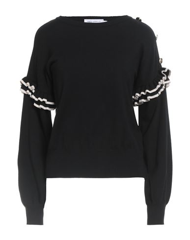 Simona Corsellini Woman Sweater Black Size Xl Viscose, Polyester, Polyamide