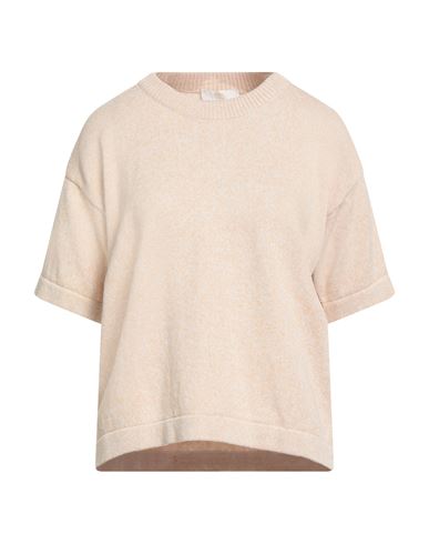 Fedeli Woman Sweater Beige Size 8 Cotton, Linen In Neutral