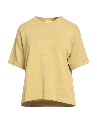 Fedeli Woman Sweater Mustard Size 6 Cotton, Linen In Yellow