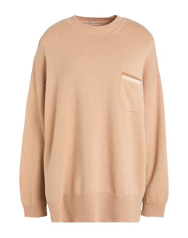 Purotatto Woman Sweater Camel Size 10 Wool, Cashmere In Beige