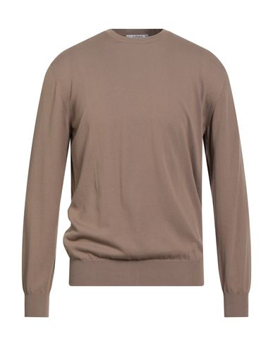 Kangra Cashmere Kangra Man Sweater Light Brown Size 40 Cotton In Multi
