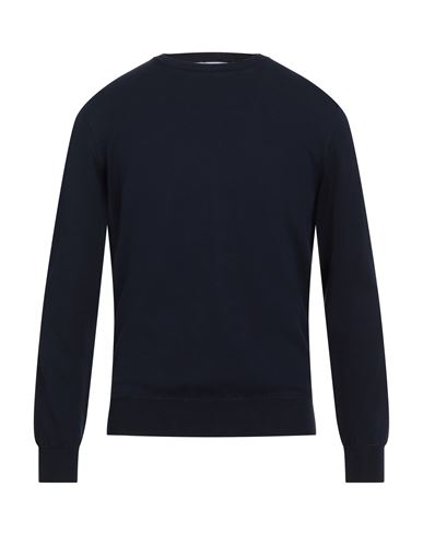 Kangra Cashmere Kangra Man Sweater Midnight Blue Size 40 Cotton In Blue