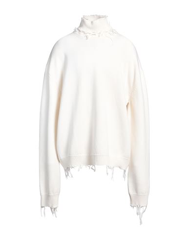 Vetements Man Turtleneck White Size S Merino Wool In White