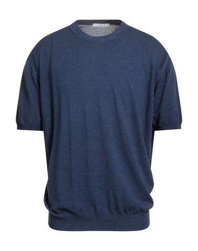 Kangra Cashmere Kangra Man Sweater Navy Size 48 Cotton In Blue