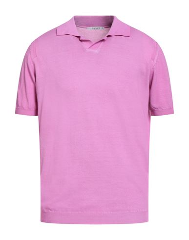 Kangra Cashmere Kangra Man Sweater Mauve Size 44 Cotton In Pink