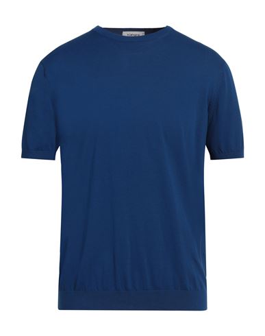 Kangra Cashmere Kangra Man Sweater Blue Size 42 Cotton In Blue