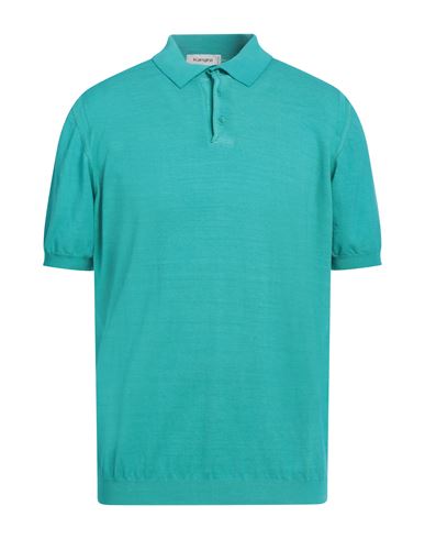 Kangra Cashmere Kangra Man Sweater Turquoise Size 44 Cotton In Blue