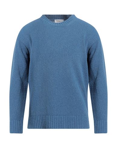 Kangra Cashmere Kangra Man Sweater Light Blue Size 42 Cotton, Polyester, Polyamide In Blue