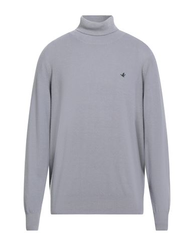 Brooksfield Man Turtleneck Grey Size 48 Virgin Wool In Gray