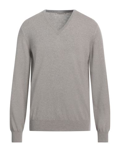 La Fileria Man Sweater Taupe Size 48 Cashmere In Gray