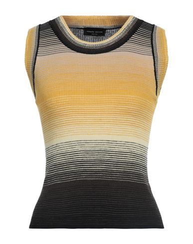 Roberto Collina Woman Sweater Yellow Size M Cotton, Linen, Polyester