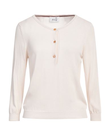Niū Woman Cardigan Cream Size Xl Viscose, Polyester In White