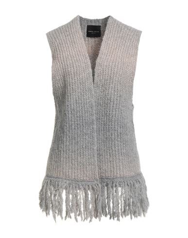 Roberto Collina Woman Cardigan Grey Size S Baby Alpaca Wool, Nylon
