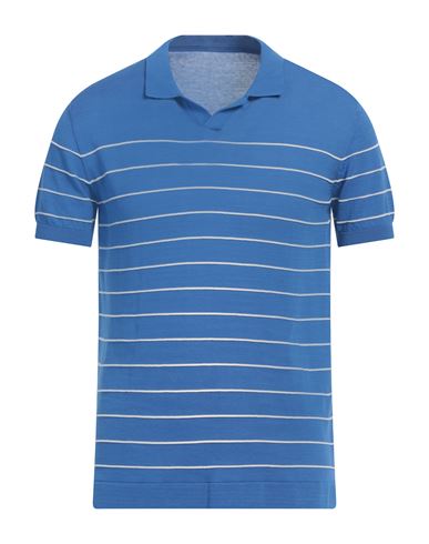 Poloshirt Herren Azurblau L Herren