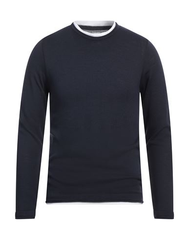 Stilosophy Man Sweater Navy Size M Acrylic, Wool In Navy
