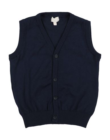 Lalalù Toddler Boy Cardigan Navy Size 5 Cotton In Navy