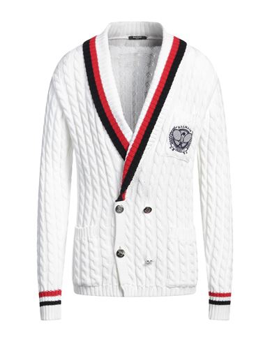 Balmain Man Cardigan White Size L Cotton