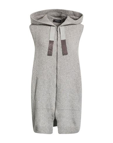 Fabiana Filippi Woman Cardigan Grey Size 10 Cashmere, Polyamide, Polyester, Ecobrass In Gray