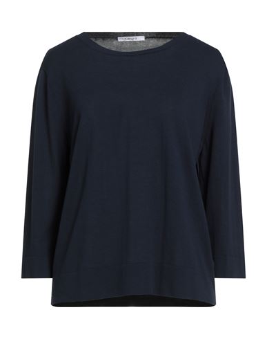 Kangra Cashmere Kangra Woman Sweater Midnight Blue Size 8 Cotton In Blue