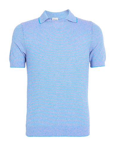 Gallia Man Sweater Azure Size 36 Cotton, Polyamide