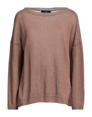 Weekend Max Mara Woman Sweater Light Brown Size Xl Linen