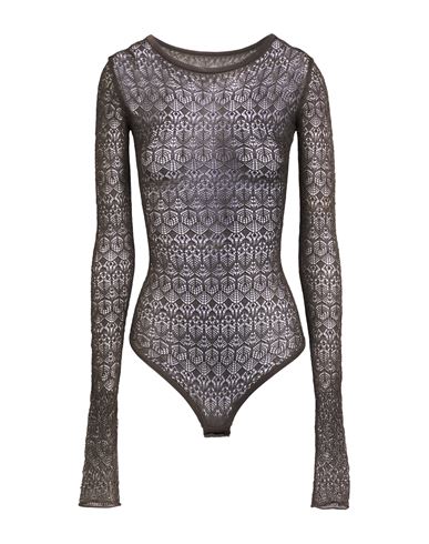 Isabel Benenato Woman Bodysuit Military Green Size 4 Viscose In Green