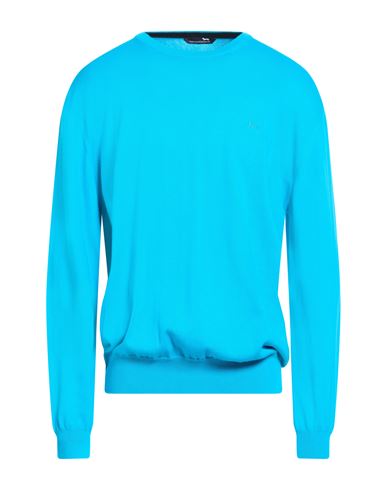 Harmont & Blaine Man Sweater Turquoise Size 4xl Cotton In Blue