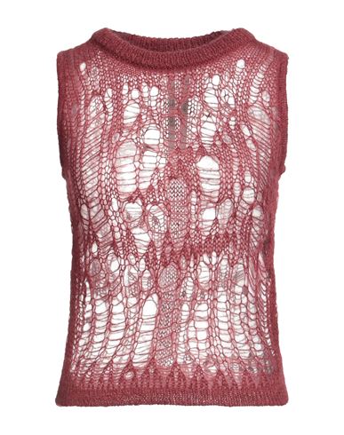 Rick Owens Woman Sweater Burgundy Size S Polyamide, Mohair Wool, Wool In Red