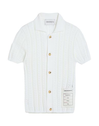 AMARANTO AMARANTO MAN CARDIGAN IVORY SIZE M COTTON, POLYAMIDE 