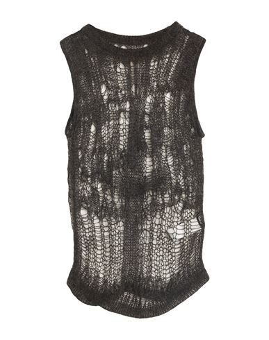 Rick Owens Man Sweater Charcoal Size M Polyamide, Mohair Wool, Wool
