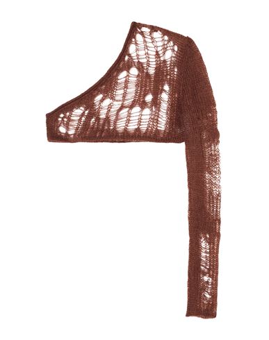 Rick Owens Man Sweater Chocolate Brown Size M Polyamide, Mohair Wool, Wool In Brown