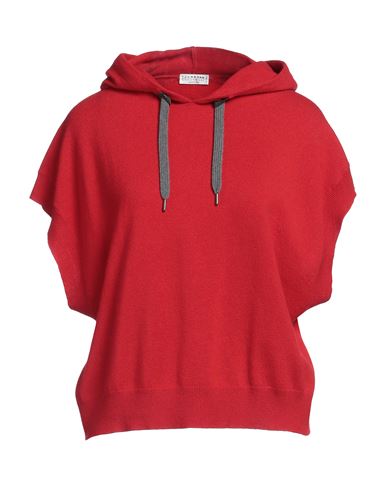 Brunello Cucinelli Woman Sweater Red Size L Virgin Wool, Cashmere, Silk, Brass, Ecobrass In Red