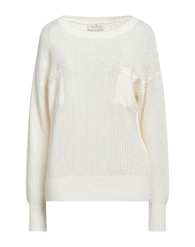Bruno Manetti Woman Sweater Cream Size 8 Cotton In White