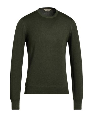 Gran Sasso Vintage Man Sweater Military Green Size 36 Virgin Wool In Green