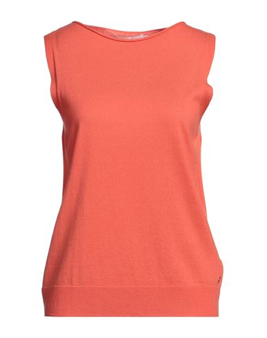 Mia Fratino Woman Sweater Coral Size S Cotton, Silk, Cashmere In Red