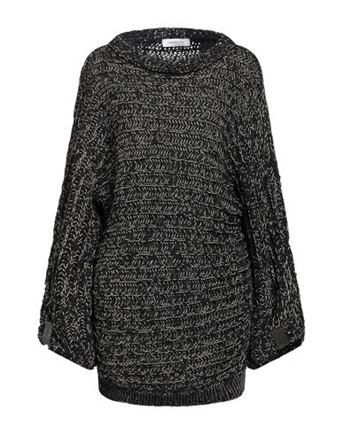FABIANA FILIPPI FABIANA FILIPPI WOMAN SWEATER BLACK SIZE 10 POLYESTER, COTTON, POLYAMIDE 