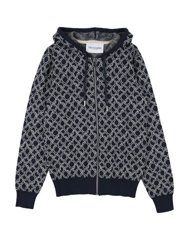 Trussardi Junior Babies'  Toddler Boy Cardigan Navy Size 6 Acrylic, Cotton