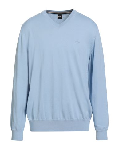 Shop Hugo Boss Boss Man Sweater Light Blue Size Xl Cotton