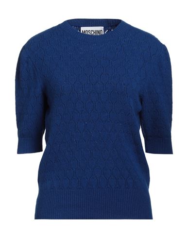 Moschino Couture Woman Sweater Blue Size 6 Cashmere, Virgin Wool In Blue