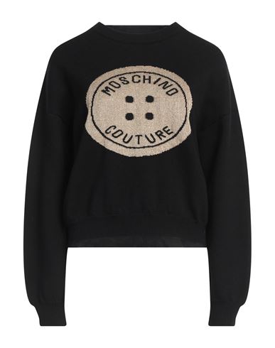 Moschino Couture Woman Sweater Black Size 10 Virgin Wool In Black
