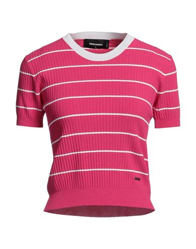 Dsquared2 Woman Sweater Fuchsia Size M Viscose, Polyester In Pink