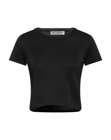 Our Legacy Knit Cropped T-shirt In Black