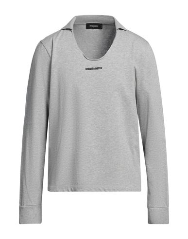 DSQUARED2 DSQUARED2 MAN SWEATER LIGHT GREY SIZE L COTTON, ELASTANE 