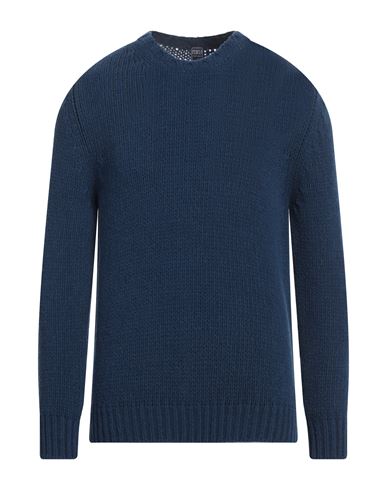 Fedeli Man Sweater Navy Size 40 Virgin Wool, Polyamide In Navy