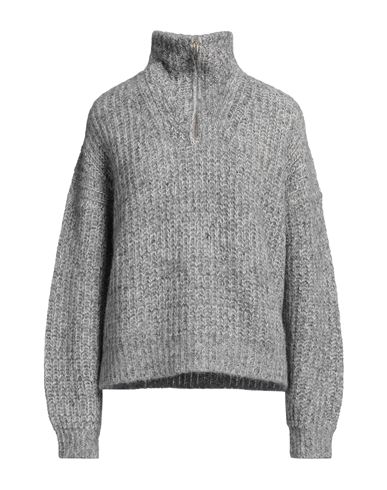 Ba&sh Ba & Sh Woman Turtleneck Light Grey Size 2 Alpaca Wool, Polyamide In Grey
