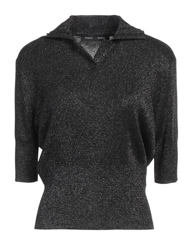 PROENZA SCHOULER PROENZA SCHOULER WOMAN SWEATER BLACK SIZE L VISCOSE, POLYESTER, METALLIC FIBER, POLYAMIDE 