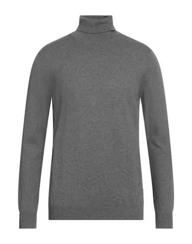 At.p.co At. P.co Man Turtleneck Grey Size L Cotton, Wool, Cashmere In Grey