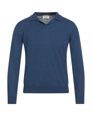 Heritage Man Sweater Blue Size 40 Cotton In Blue