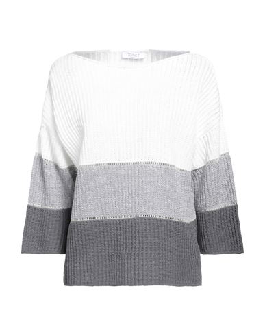 Tonet Woman Sweater White Size 16 Linen, Cotton In White